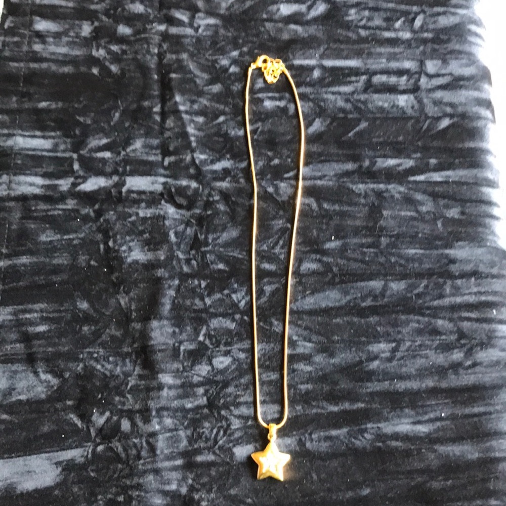 Gold with crystal star necklace